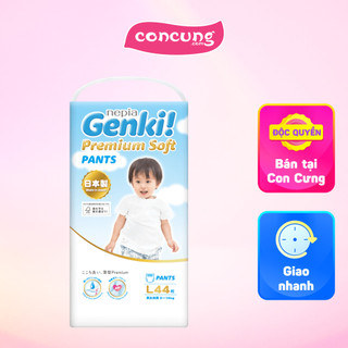  Tã Bỉm quần Nhật Bản cao cấp Genki size L 44 miếng 