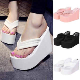 Giày đế cao gót mùa hè dành cho nữ đế dày chống trượt Dép xỏ ngón đi biển