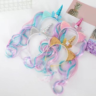 Phong Cách Mới Kỳ Lân Đầu Tóc Giả Trẻ Em Phụ Kiện Tóc Hoạt Hình Dễ Thương My Little Pony Mũ Đội Đầu Kẹp Tóc