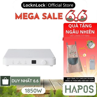 Bếp điện từ LocknLock siêu mỏng công suất mạnh, Hàng chính hãng Bianco Slim đa chế độ nấu EJI146WHT - HAPOS OFFICIAL