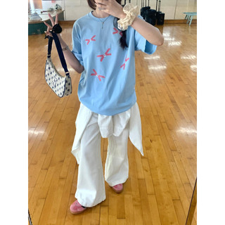 XUANMO Local brand áo thun phông form rộng 100% cotton BIG SIZE Áo Nữ 2024 Phong Cách Mới Phiên Bản Hàn Quốc Thiết Kế Thời Trang Đơn Giản Rời Áo Thun Mùa Hè Thoáng Khí Mỏng Top