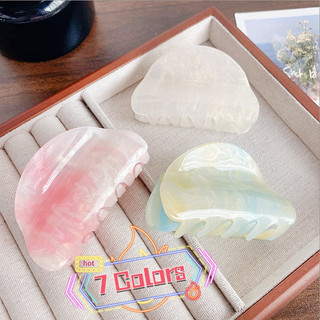 Kẹp Tóc Acrylic Nhiều Màu Sắc Cho Bé Gái Lưỡi Liềm Vuốt Tóc Thanh Lịch Người Phụ Nữ Màu Đám Mây Kẹp Tóc