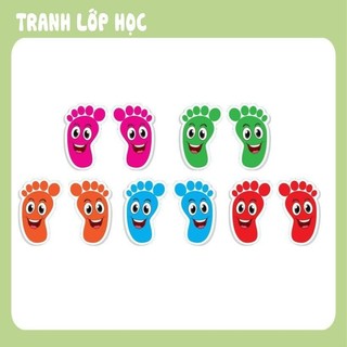 Decal Bàn Chân trang trí bậc cầu thang