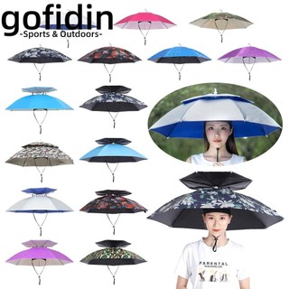 Gofidin dù câu cá, Mũ dù chống gió hai lớp có thể gập lại, Mũ đội mũ đội đầu đội mưa che nắng chống nước Dụng cụ câu cá