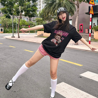 Áo phông nữ đen mùa hè outerity áo thun in hình fashion y2k 100% cotton SALUTE local brand Y1452