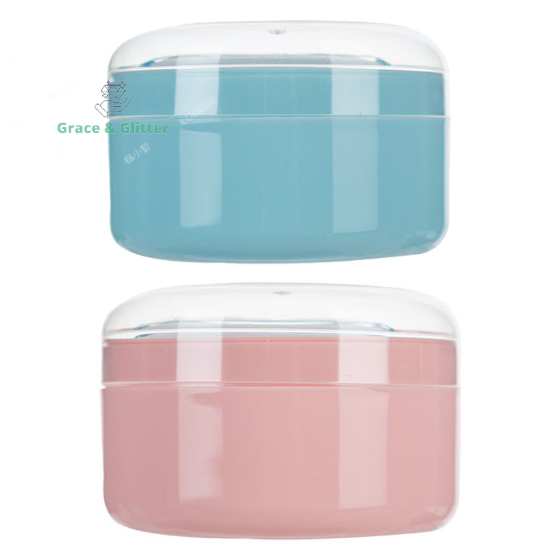 [Grace & Glitter] Baby Puff Cool Body Prickly Heat Powde Sub-Bottling Hộp lưu trữ rỗng di động Hộp đ