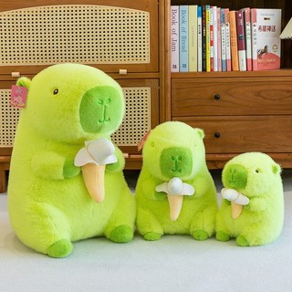 Capybara màu xanh lá Gấu bông Capybara siêu mềm Búp Bê Nhồi Bông Capybara Mềm Mại Đáng Yêu,đồ chơi nhồi bông capybara