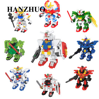 Đồ chơi lắp ráp robot hạt nhỏ gundam khối xây dựng mô hình đồ chơi lắp ráp bộ đồ di động khối xây dựng lắp ráp các kiểu khác nhau a
