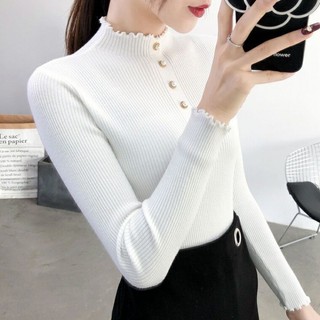 YAYUAN Áo len dài tay của phụ nữ