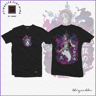[Sy1] Demon Slayer Anime Unisex Áo Tay Ngắn Thời Trang Akaza Graphic Cosplay Tee Áo Sơ Mi Rộng Oversize