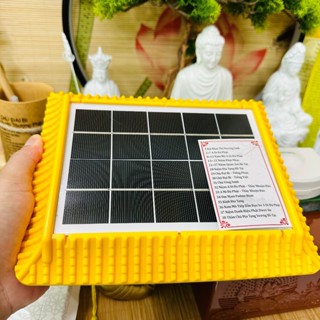 Máy Niệm Phật Năng Lượng Mặt Trời ngôi nhà, Kinh Địa Tạng, Có khe thẻ nhớ - sẵn máy 31 bài - 21x18x6cm S09