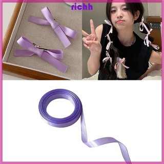 ⚝⚝Richh 2 Yards-Roll Ruy băng tinh tế Y2K Phong cách Ruy băng Bunches Sweet Girls Balletcore Bunches Gói sách phế liệu