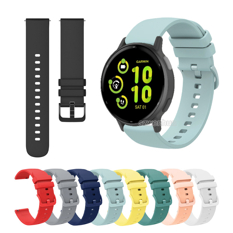 Dây đeo silicon mềm cho Garmin Vivoactive 6 5 Forerunner 570 265 265s 55 158 165 Music Venu 4 3 Sq