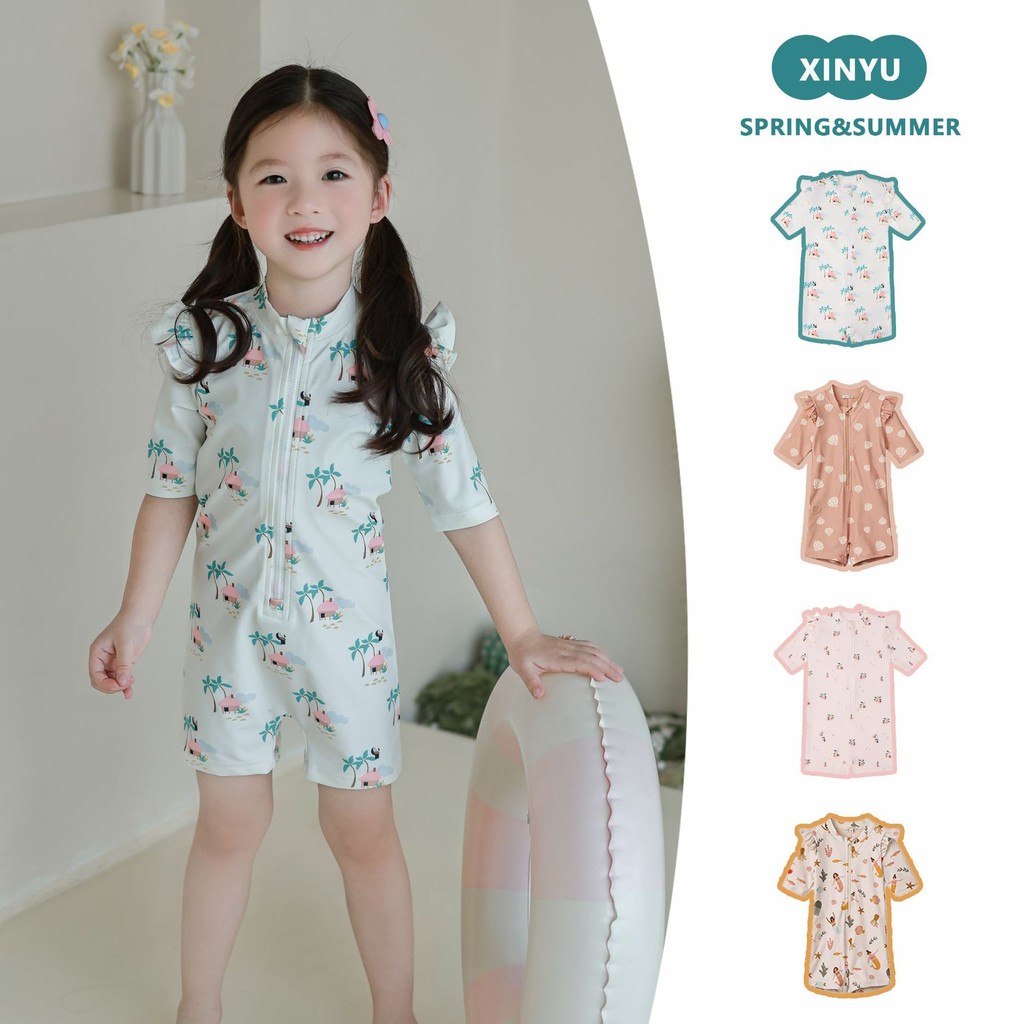 [1-8 Tuổi] Đồ bơi một mảnh cho trẻ em Kem chống nắng chống mồ hôi cho bé gái Đồ bơi ren cho bé gái Đ