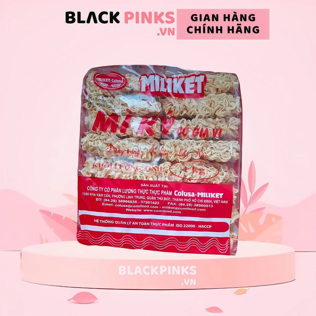 Thùng 10 gói mì Miliket ký có gia vị 1kg