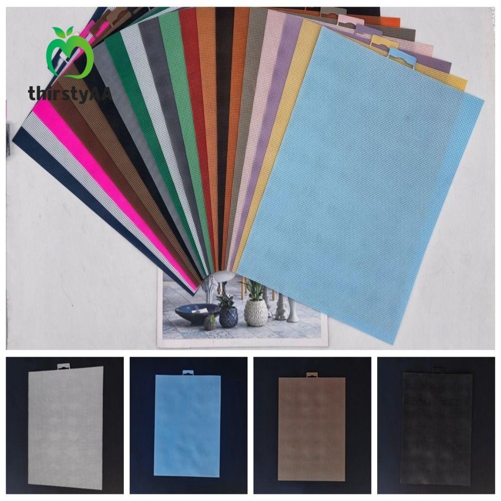 Thirstyaa Vải Canvas Nhựa Thêu Vuông Nam