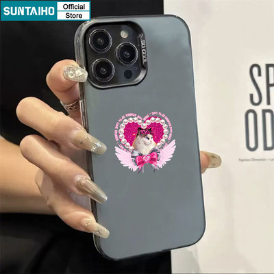 Suntaiho Họa Tiết Trong Suốt Mờ Ốp điện thoại Cho Iphone 16 15 14 13 12 11 Pro Max IMD TPU Silicon Cao Cấp Chống Sốc Ốp điện thoại