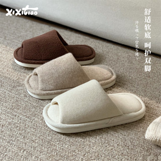 Xixitiao Dép Vải Lanh Cotton Đơn Giản Bốn Mùa Thoải Mái Đế Mềm Giày Sandal Nhà Nam Nữ