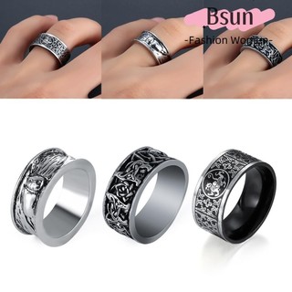 Nhẫn Thép Titan Hình Sói Khổng Lồ Thời Trang Cho Nam