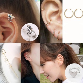 Bông tai đơn giản bán chạy Bông tai hình ếch tình yêu Bông tai tròn