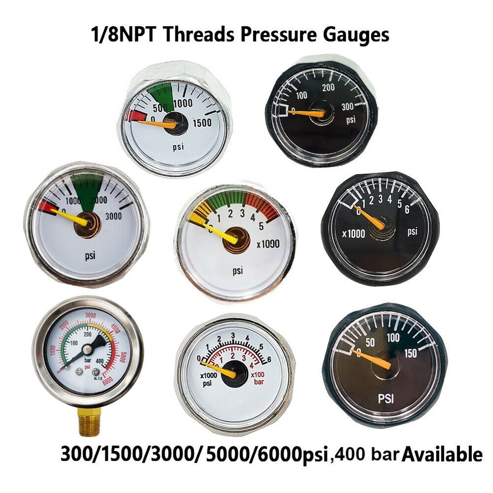 Đồng hồ đo áp suất không khí Dela PCP Mini Micro Manometer 1 / 8 NPT