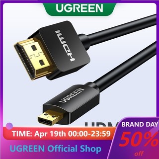 Cáp chuyển đổi UGREEN từ micro HDMI sang HDMI tốc độ cao hỗ trợ 1080p 3D 4k