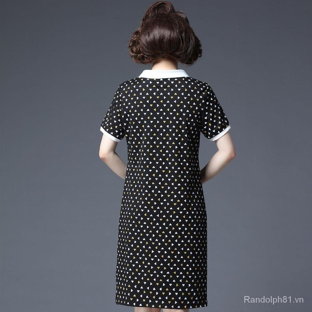 Váy Váy 2024 Phong Cách Phương Tây Mẹ Giảm Tuổi Kích Thước Lớn Hông Bao Bụng Phong Cách Mới Giữa Chiều Dài Ôm Hơn Nhìn Trung Niên Đầm Mùa Hè