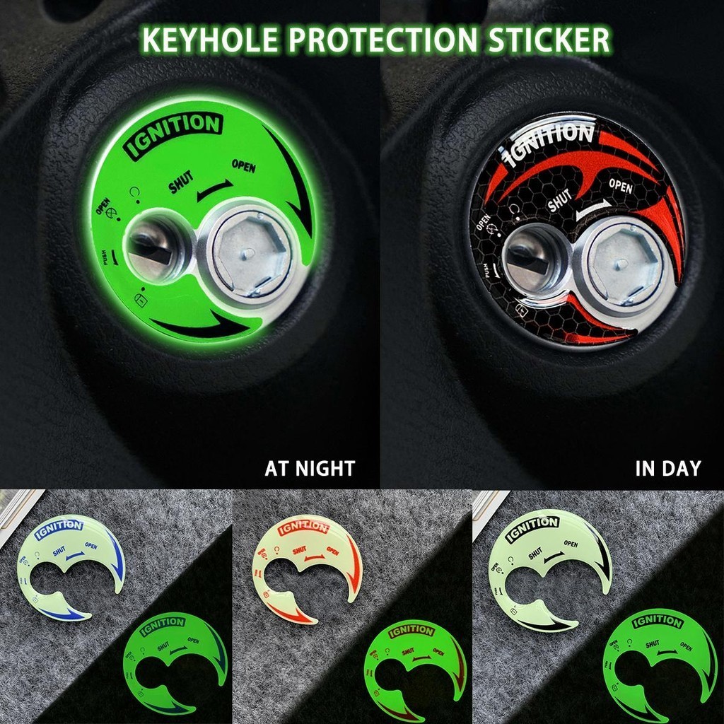 4.1CM Suzuki Keyhole Miếng Dán Bảo Vệ Dạ Quang Khóa Cửa Điện Bao Miếng Dán Thích Hợp Cho Địa Chỉ 125