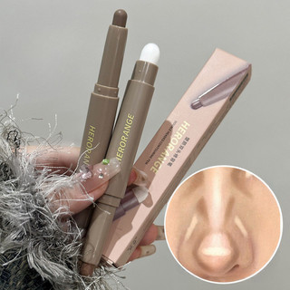 Herorange Hai đầu Contouring Pen Mũi Shadow Contour Stick Shadow Ba chiều Contour Stick with Brush