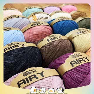 Sợi cọ giấy airy Craft yarn VN mềm mại, dẻo dai, móc túi tote, túi đựng điện thoại (Đủ bảng màu 01-30)