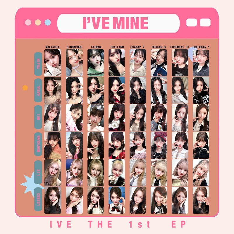 3-8pcs/set IVE ELEVEN Asia Tour FANMEETING MAGAZINE Photocards HAPA KRISTIN AMUSE DIVE INTO I'VE MIN