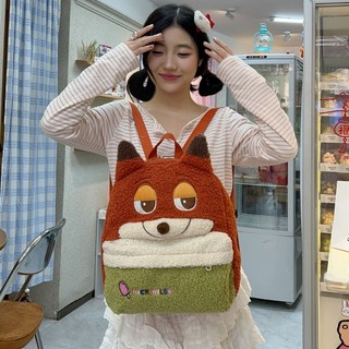 Phim hoạt hình Crazy Animal City Schoolbag Nick Judy Túi đeo vai sang trọng Ba lô sức chứa lớn