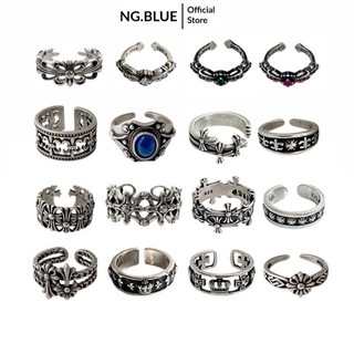  Nhẫn chrome heart nam nữ bạc 925 không gỉ đẹp chorme heart cromheart chrome hearts freesize đôi phụ kiện thời trang N16 