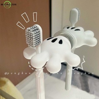 Palm Toothbrush Holder Household Cartoon Shelf Toothbrush Holder Seamless Adhesive Sticker Tooth