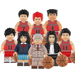 60 Khối Xây Dựng Minifigures Lắp Ráp Master Kaede Rukawa Khối Xây Dựng Tương Thích Slam Dunk Muhuadao Mitsui S