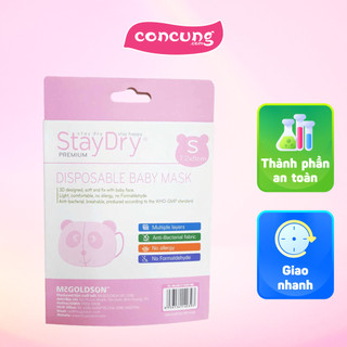 Khẩu trang trẻ em StayDry Size S - Hồng