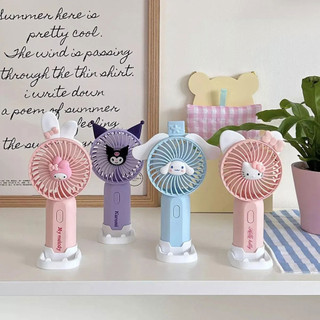 Sanrio USB Hoạt Hình Mymelody Kuromi Cinnamoroll Quạt Gió Điện Cầm Tay Quạt Di Động Tiện Lợi Văn Phòng Tại Nhà Ngoài Trời Người Hâm Mộ Quà Tặng OUYOU
