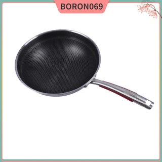 Boron069 Chảo Chiên Inox Làm Nóng Đều Tròn Đáy Thân Thiện Với Môi Trường Nấu Ăn Xào Đồ Dùng Nhà Bếp Cho Tất Cả Các