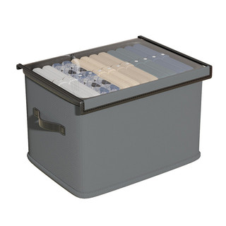  Giỏ 3 chiều hình vuông đựng chứa phân loại quần áo chăn mền to rộng có nắp đậy bảo quản tiện lợi 