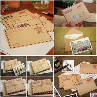 Yowei mới 10 tờ phong bì mini bưu thiếp thư văn phòng phẩm giấy bảo quản vintage vn