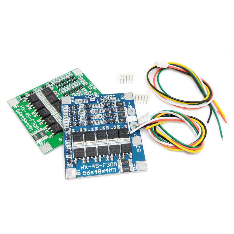 1 CÁI BMS 4S 30A 14.4V Cân Bằng PCB 18650 Lipo Li-ion Pin Lithium Ban Bảo Vệ LiFePO4 4S BMS Cân Bằng