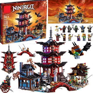 810 miếng Lego Ninjago Ninja Temple Set Khối xây dựng Đồ chơi giáo dục Trẻ em Quà tặng sinh nhật