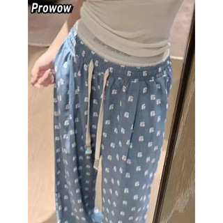 Prowow quần ống rộng Quần Túi Hộp cổ xưa New Style Chất lượng cao Thanh lịch WFK2460222 23Z240608