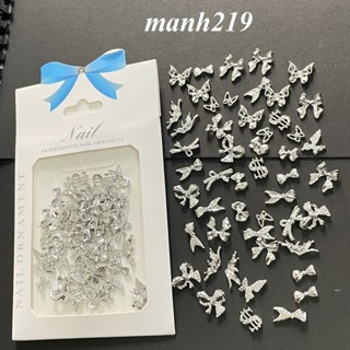  Set charm mix nơ bướm kim loại đính móng trang trí Phụ Kiện nail - manh219 