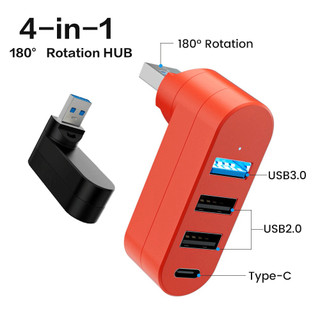 180°xoay hub 4 trong 1 usb3.0 2.0 type-c truyền dữ liệu tốc độ cao plug-and-play