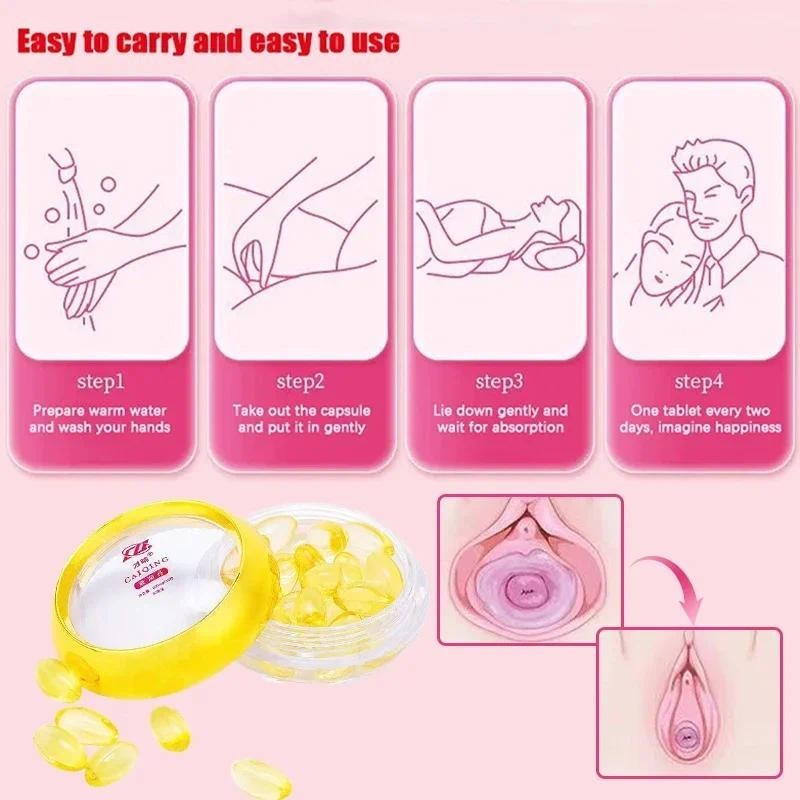 Viên nang thắt chặt âm đạo Phụ nữ co thắt âm đạo Nẹp tan chảy Phụ khoa Chăm sóc cơ thể riêng tư