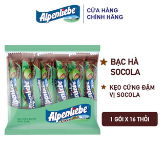 Kẹo Alpenliebe Hương Bạc Hà Nhân Sôcôla (Gói 16 Thỏi)