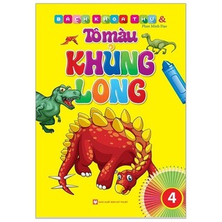 Sách - tô màu khủng long - tập 4