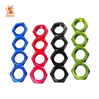 Simhoa 4x kim loại lục giác bánh xe đai ốc cho 1 / 7 1 / 8 rc mẫu xe thay thế phụ tùng