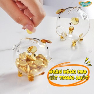 Aoduoyaya Dễ Thương Heo Đất Trong Suốt, Ngân Hàng Heo Đất Trong Suốt, Heo Thủy Tinh